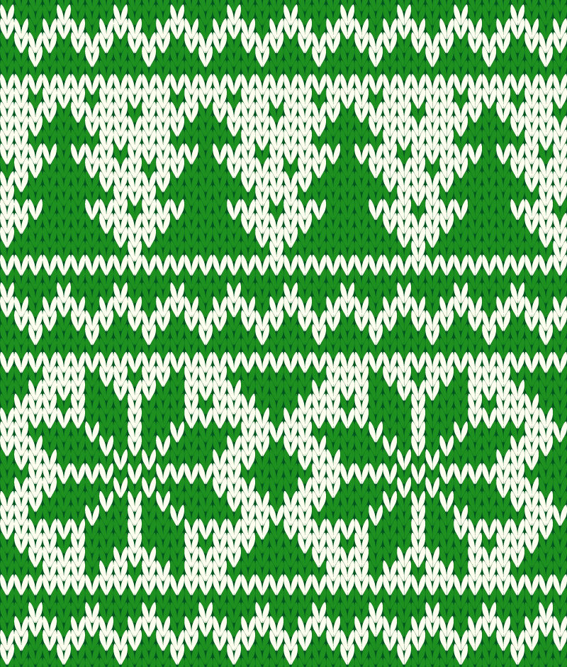 Patr車n de tejer el material de vectores de fondo verde de la Navidad