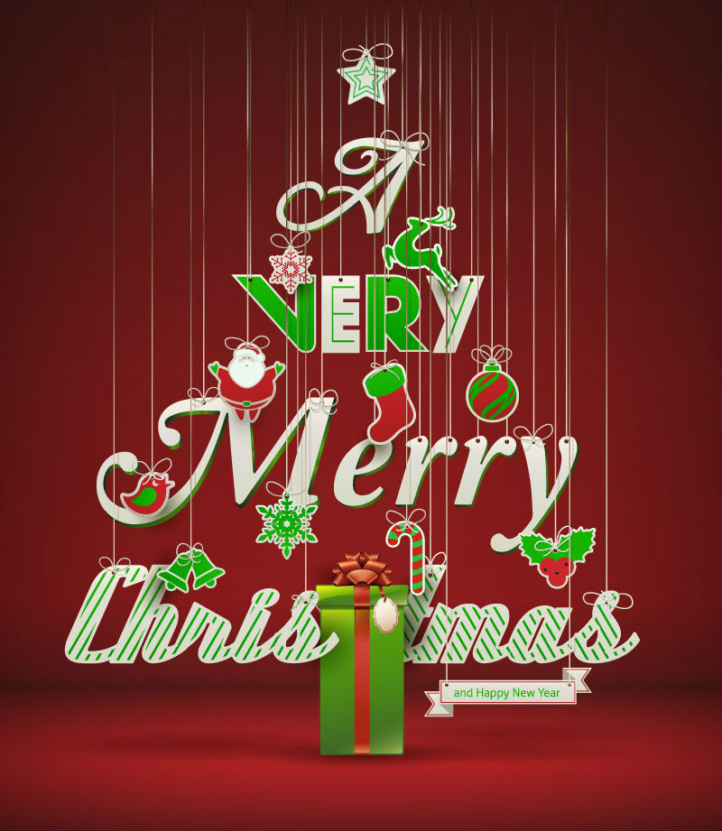 Adornos para ¨¢rboles de material de papel de vectores de Navidad creativo