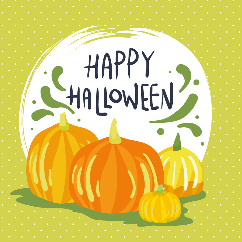 Material de la calabaza de Halloween vector pintado