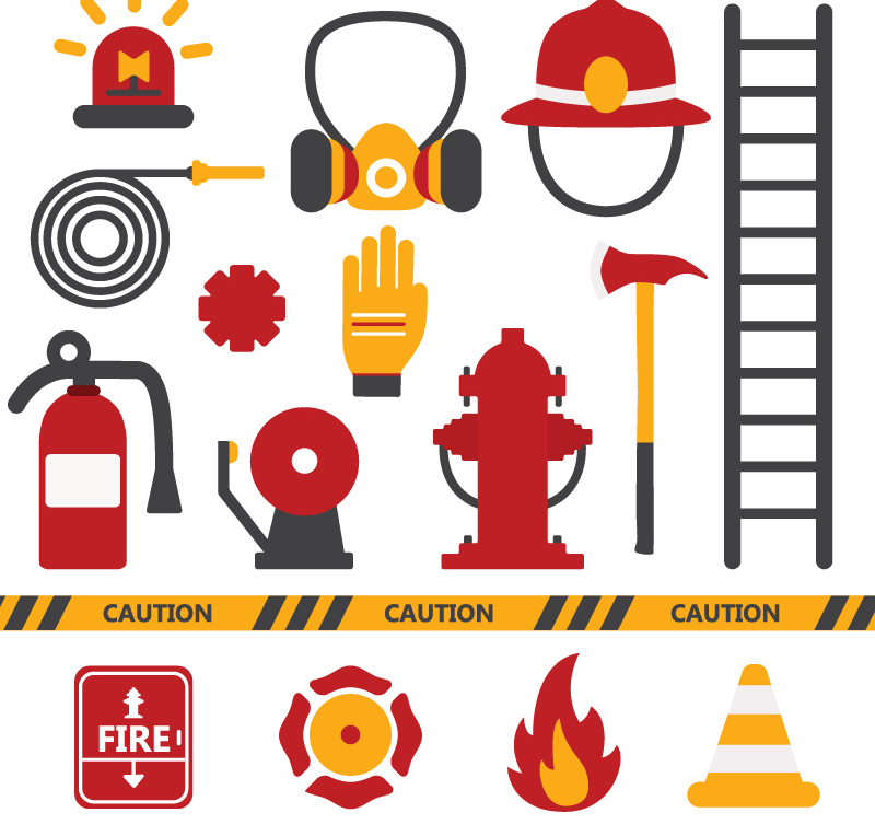 16 modelos de elemento material icono de vectores Fuego