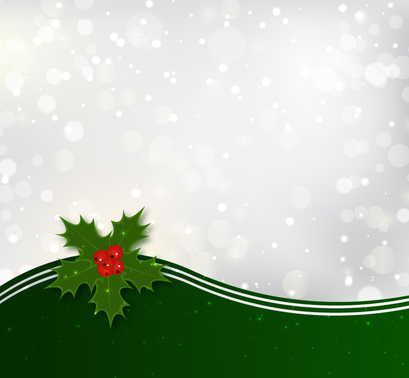 Curva decoraci車n antecedentes vector Mistletoe