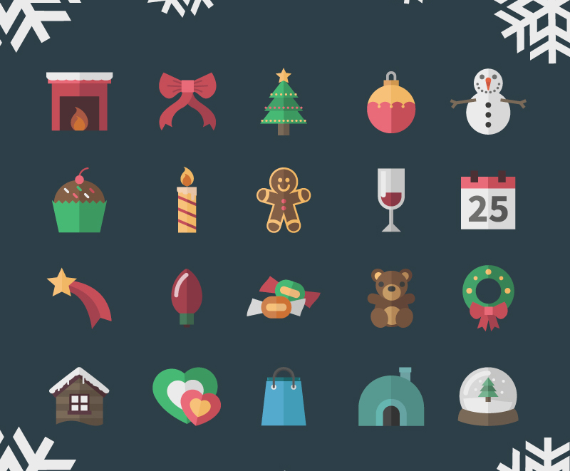 20 modelos de icono de vector de material creativo de Navidad