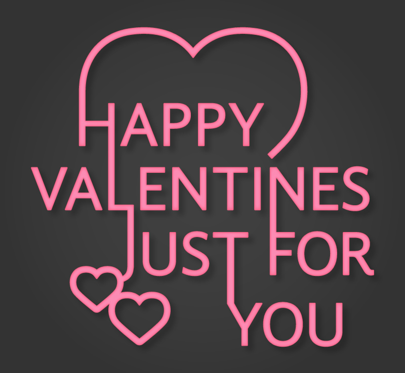 Material de vectores de San Valent¨ªn rosada WordArt