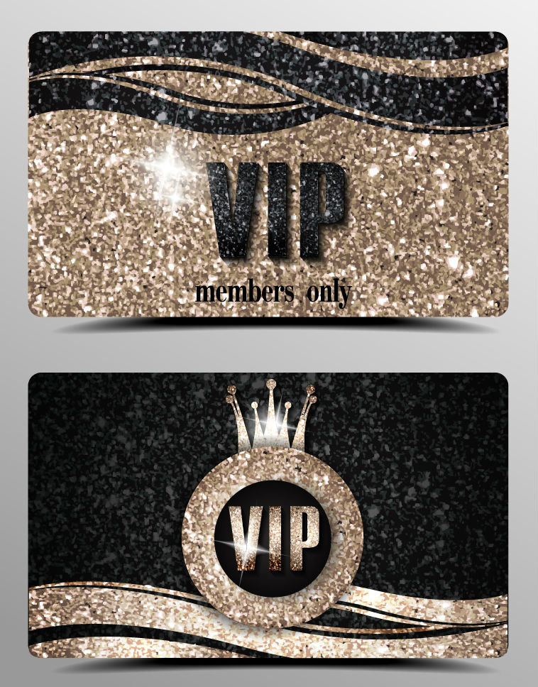 2 VIP matorrales de moda vector material tarjeta