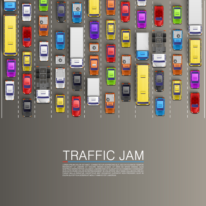 Congesti車n creativo de material de vectores de fondo