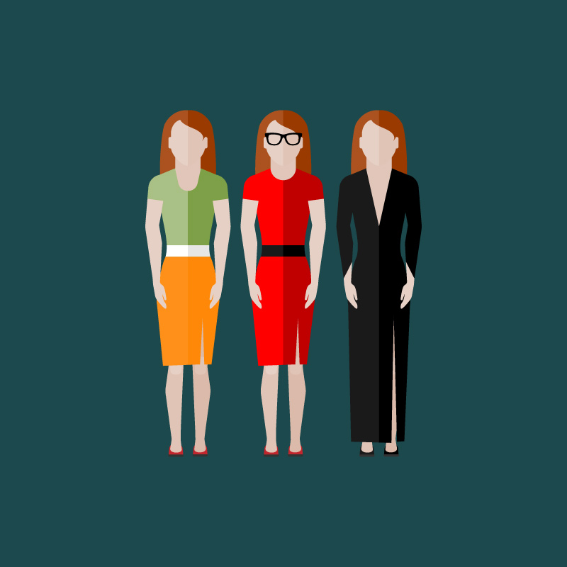 Material de diseño vectorial mujer 3 Moda