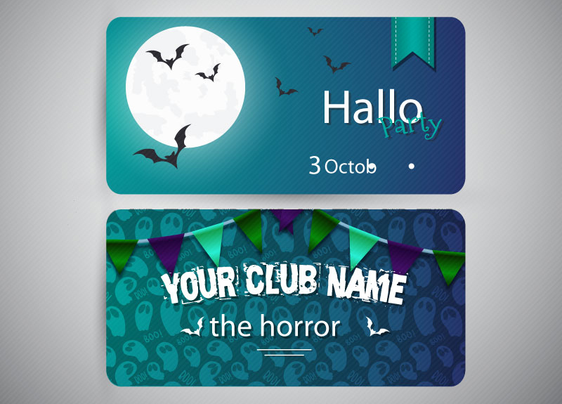 Vector de material creativo de Halloween Tarjeta del partido