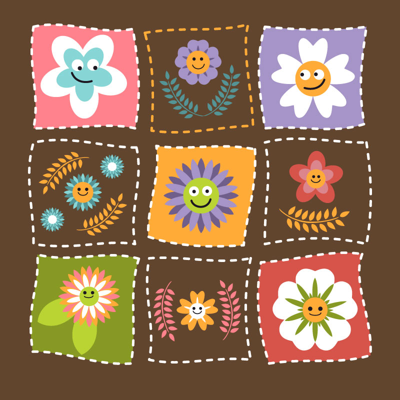 Material de diseño floral vector Plaza