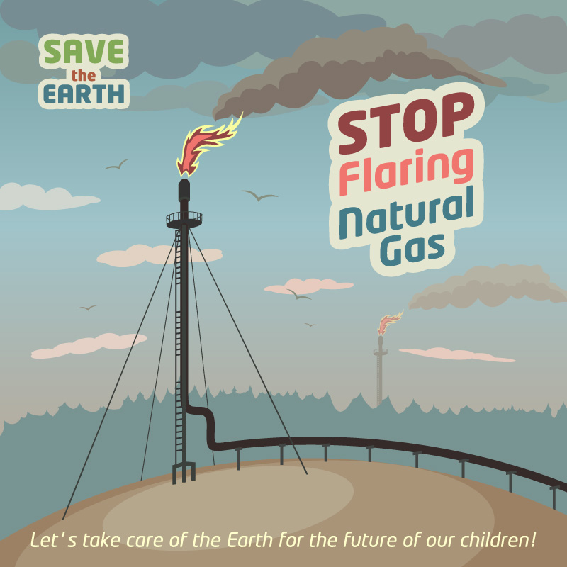 Prohibici¨®n de la quema de servicio p¨²blico material de cartel vector gas natural