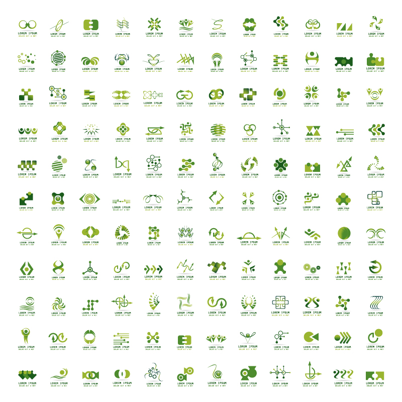 132, p¨¢rrafo logo verde material de diseño vectorial