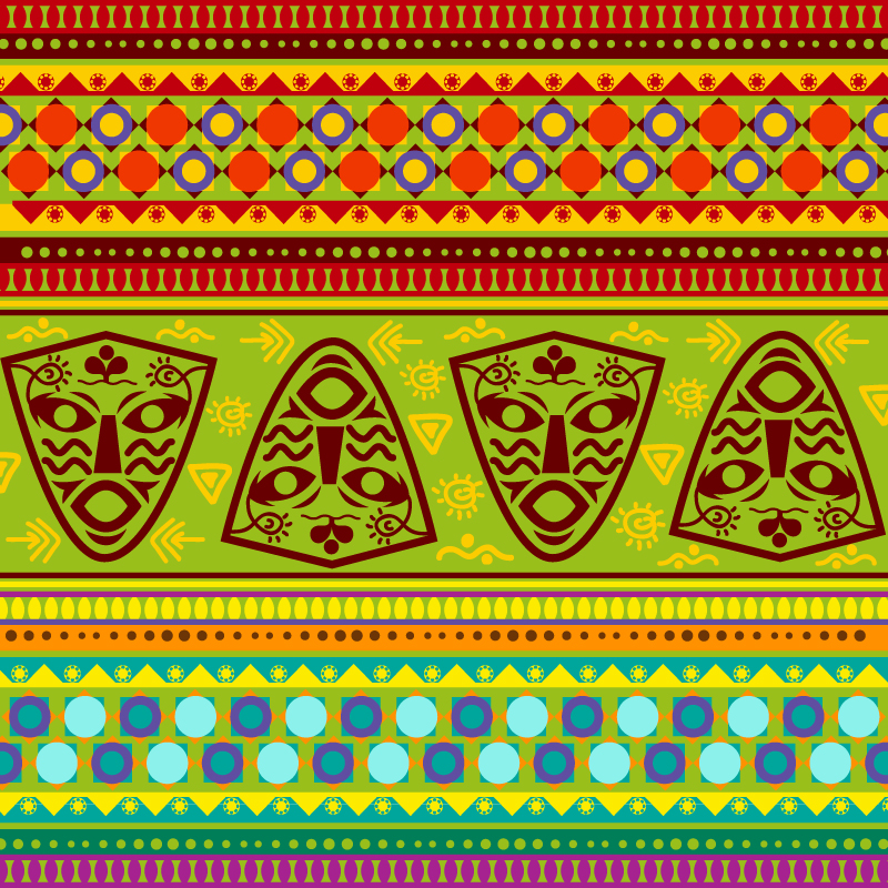 Material de fondo vector patr車n Nacional Africano Creativa