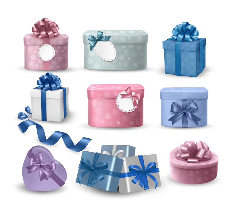 Material de diseño de la cinta vector 9 de regalo