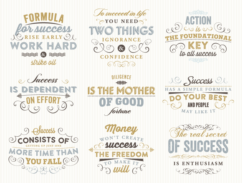 Material de vectores 9 Retro epigrama WordArt