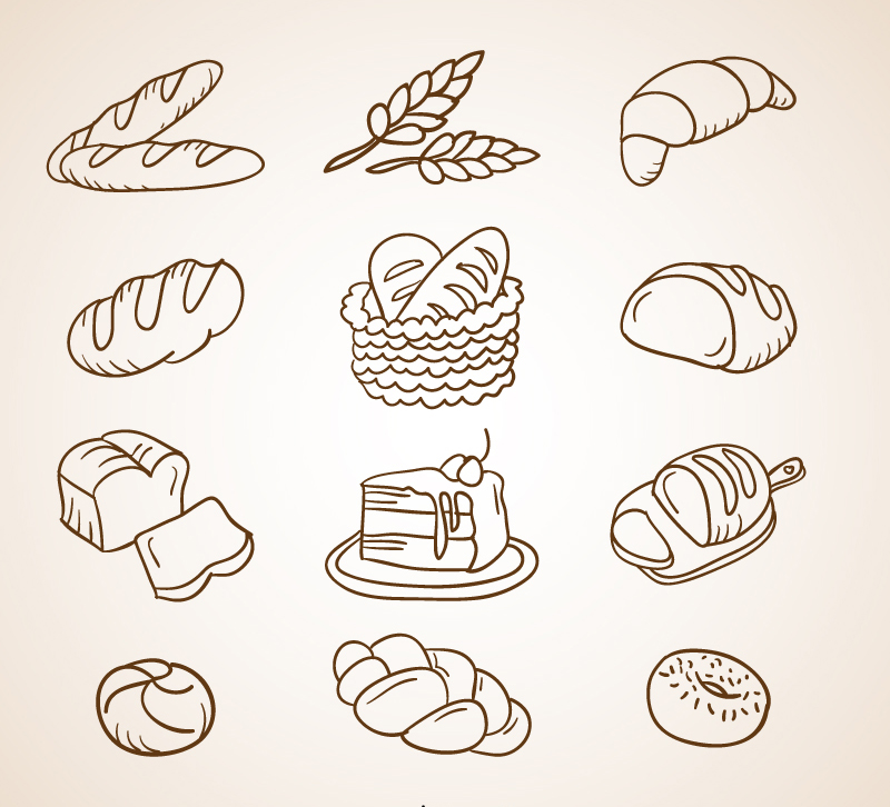 Material de diseño vectorial 12 Postre