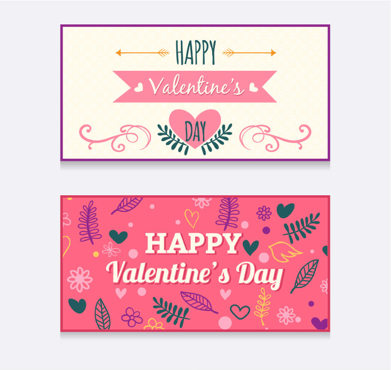 Tarjetas de San Valent赤n frescas vector material