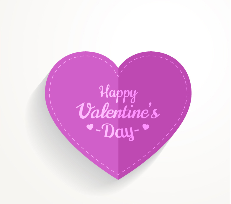 Fold Purple Valentine amor vector de material
