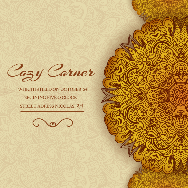 Tarjeta disco material de diseño vectorial Patrn Oro
