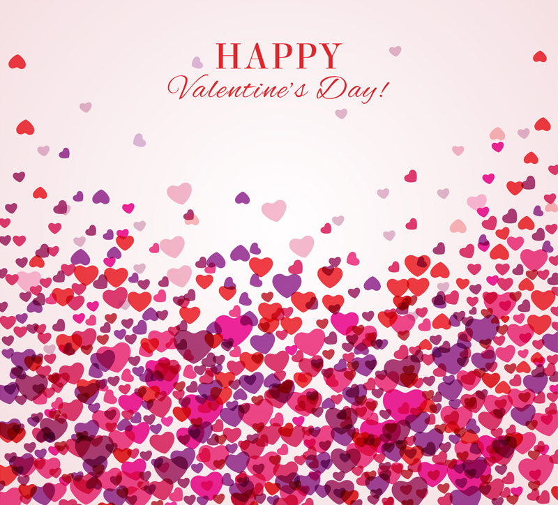 Valentine amor colorido vector de material