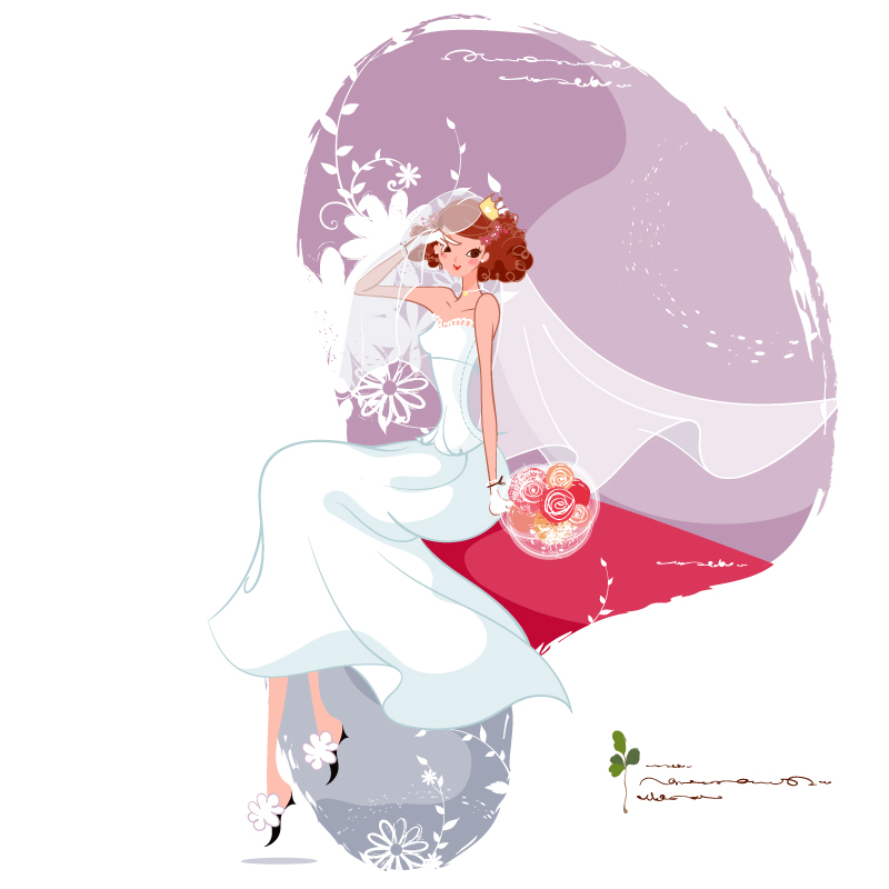 Vector de material nupcial Pintado