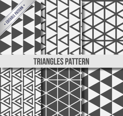 6 tri¨¢ngulo blanco y negro de fondo sin fisuras vector de material