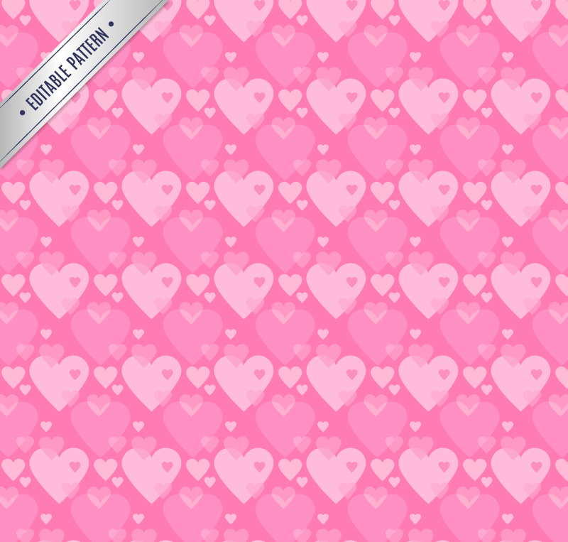 Amor rosado de fondo sin fisuras material de diseño vectorial
