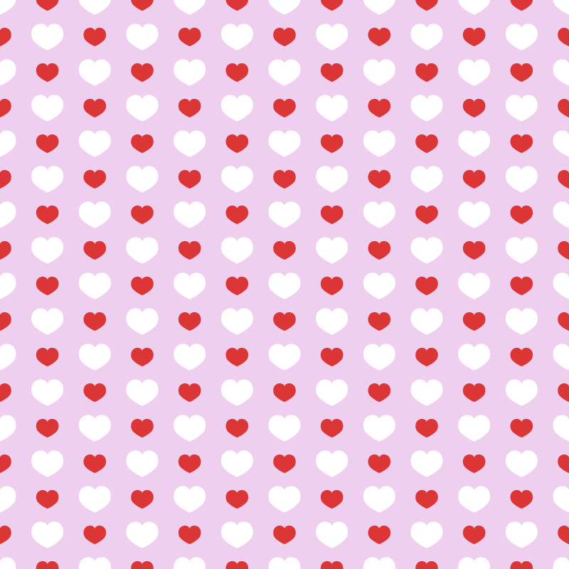 Amor de material de vectores de fondo sin fisuras de color rojo y blanco