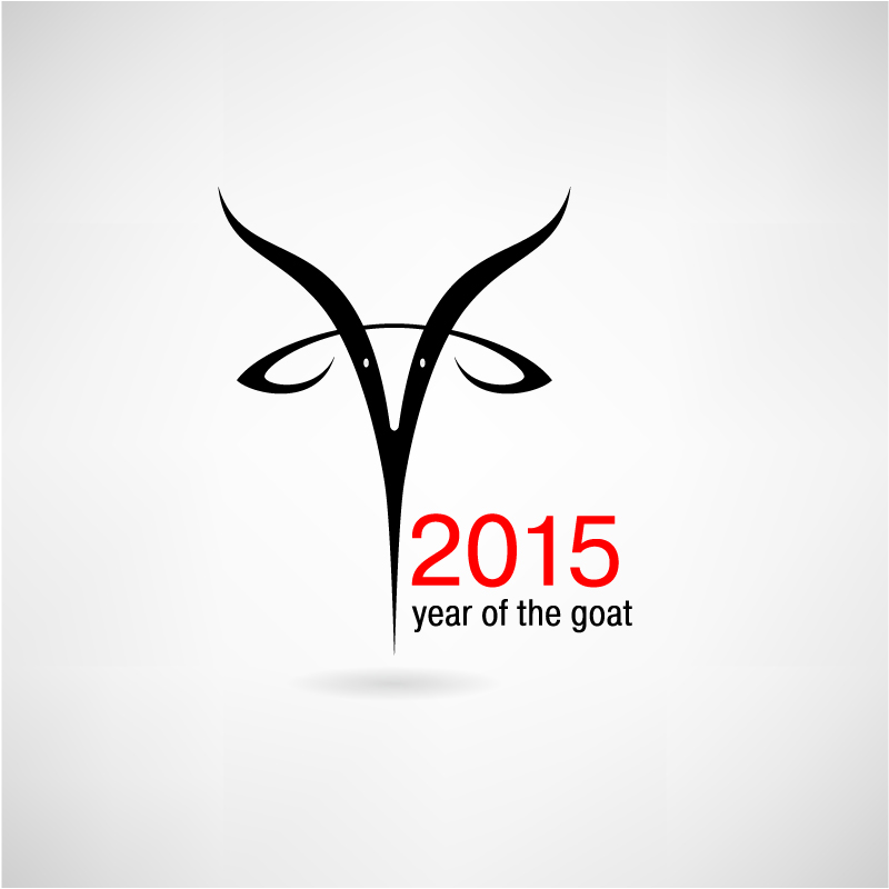 2015 Sheepshead tarjetas de felicitaci車n abstractas vector de material