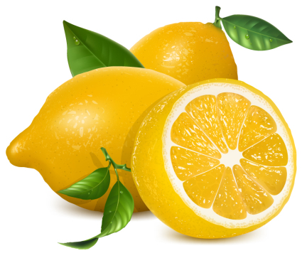 Vector de material amarillo lim車n fresco