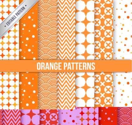 10 modelos de la l¨ªnea naranja de fondo sin fisuras vector de material