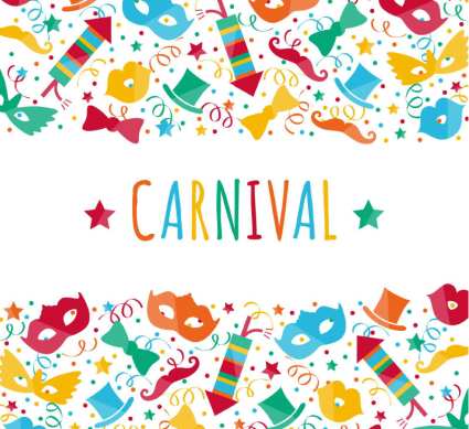 Carnaval fondo creativo material de color vectorial