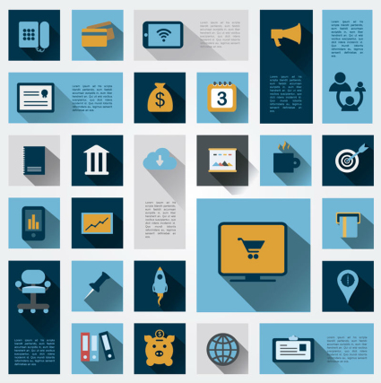 26 Informaci車n de contacto icono material de vectores