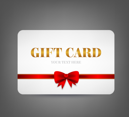 Decoraci車n arco tarjetas de regalo de material de vectores