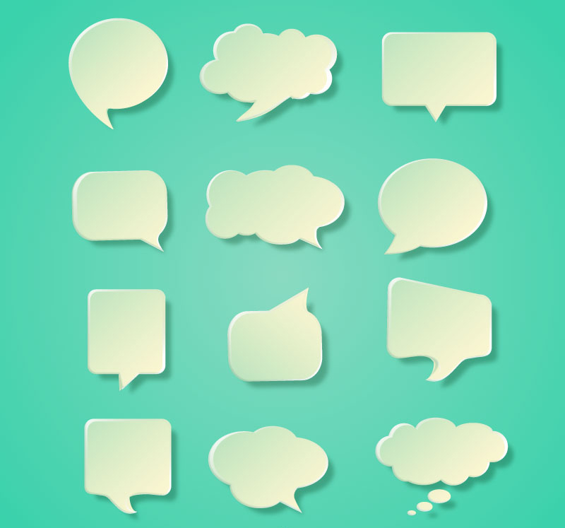 12 blanco con textura material de la burbuja lenguaje vectorial