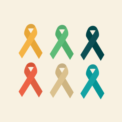 6 colores insignia material de la cinta de diseño vectorial SIDA