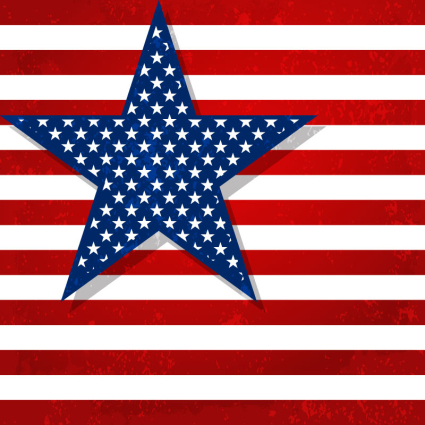 Estrella de la moda y rayas de fondo vector de material
