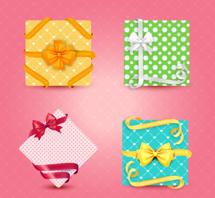 4 cajas de embalaje frescas vector material