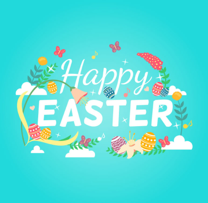 Tarjeta de felicitaci車n de material fresco vector Pascua