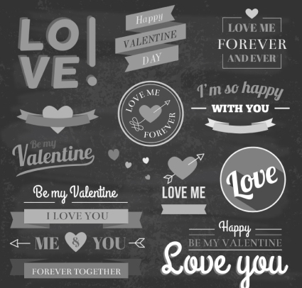 13 del elemento vector de material gris de San Valent¨ªn