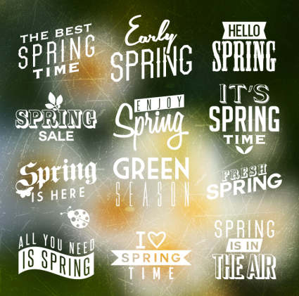 Vector de material 12 Primavera WordArt