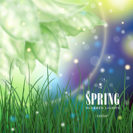 Primavera Sueño material de hierba del vector