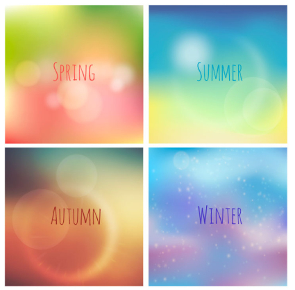 Vector de material Fondo creativo fantas¨ªa Four Seasons