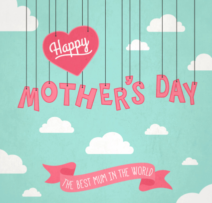 D¨ªa adornos tarjetas de felicitaci¨®n vector de la Madre Creativa