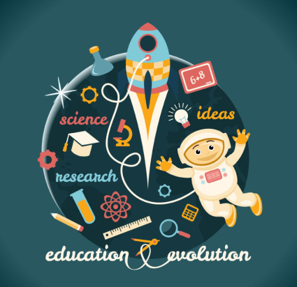 Educaci車n Creativa de material ilustrador vectorial