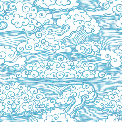 Auspicioso nubes fondo azul vector material