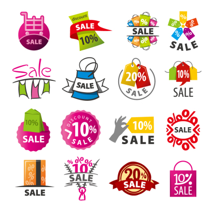 16 color promoci¨®n logo vector material