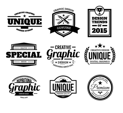 9 Black Label vector material