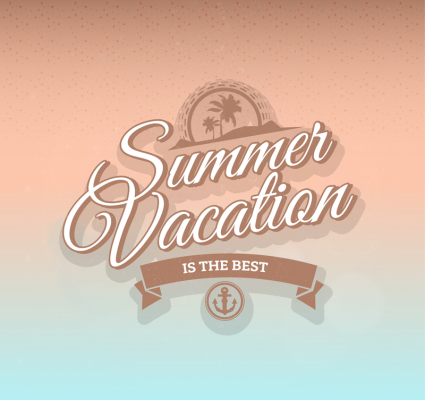 WordArt material de vectores Las vacaciones de verano