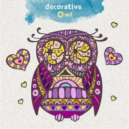 P¨²rpura del b¨²ho de material vector patr¨®n