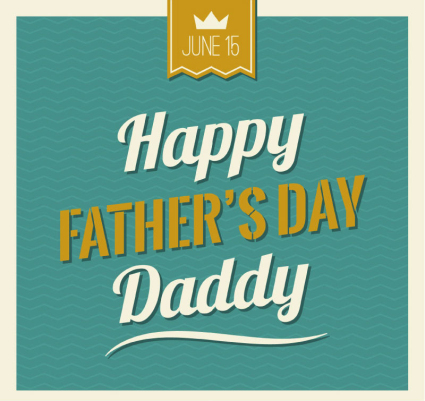 El d赤a del padre el arte palabra Poster Vector Material