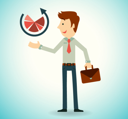 Cartoon Vector material comercial de hombre